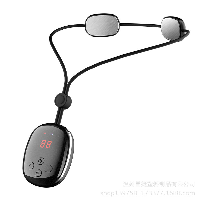 Neck massager, mini portable, shoulder and neck physiotherapy, heat therapy, pendant style neck massager