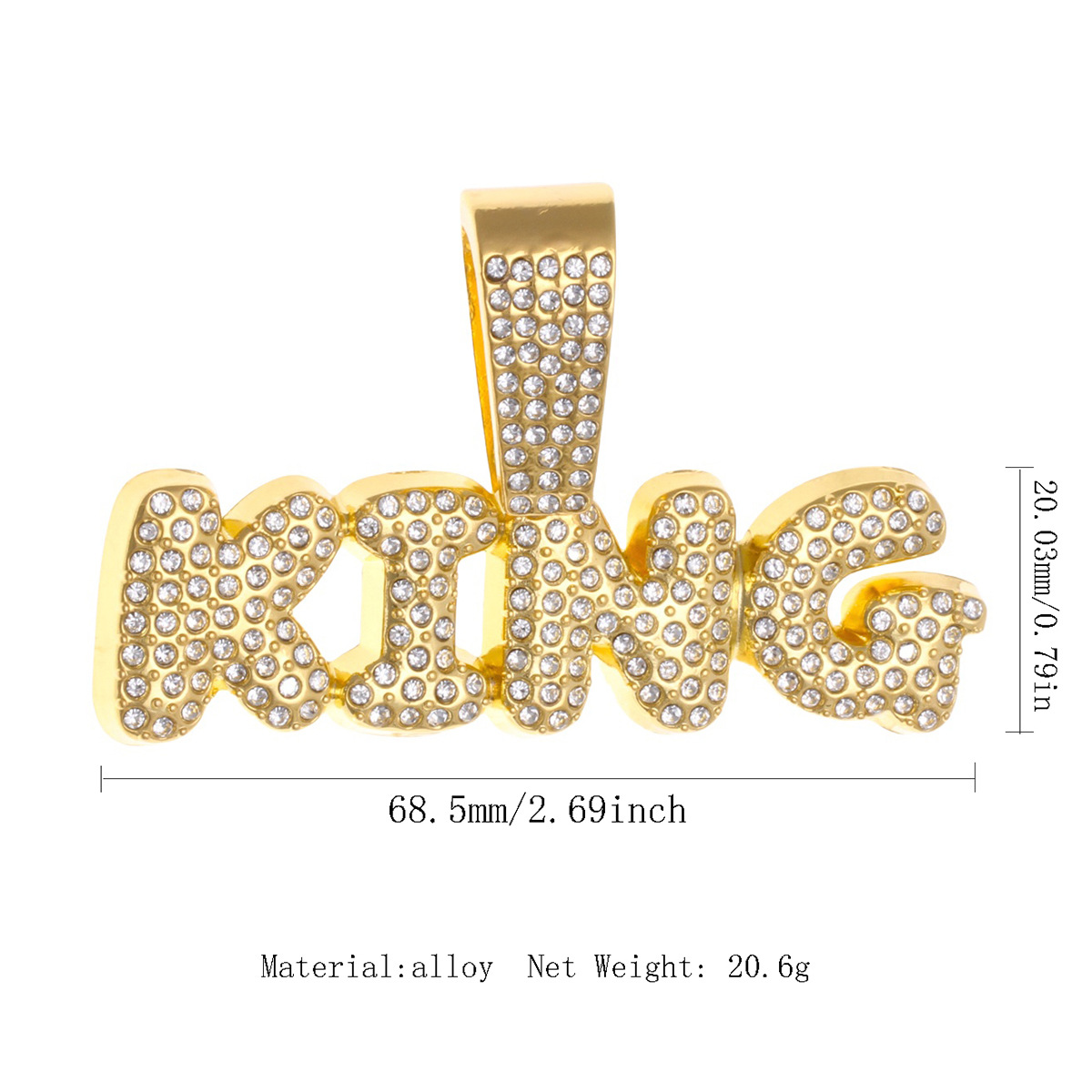 金色King吊坠