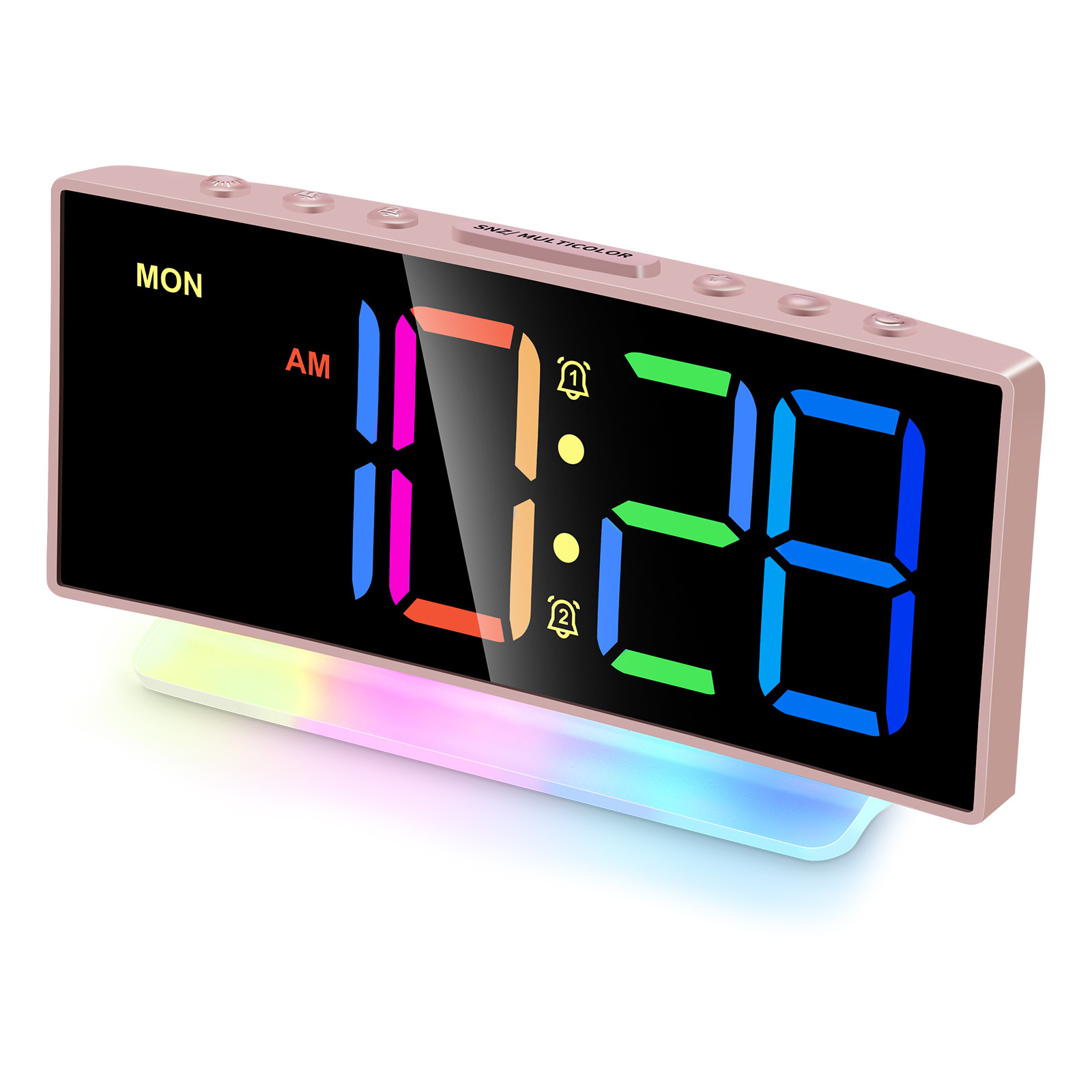 2023 New Desktop Desk Clock LED Electronic Alarm Clock Living Room Table Clock Ornament Electronic Clock Custom