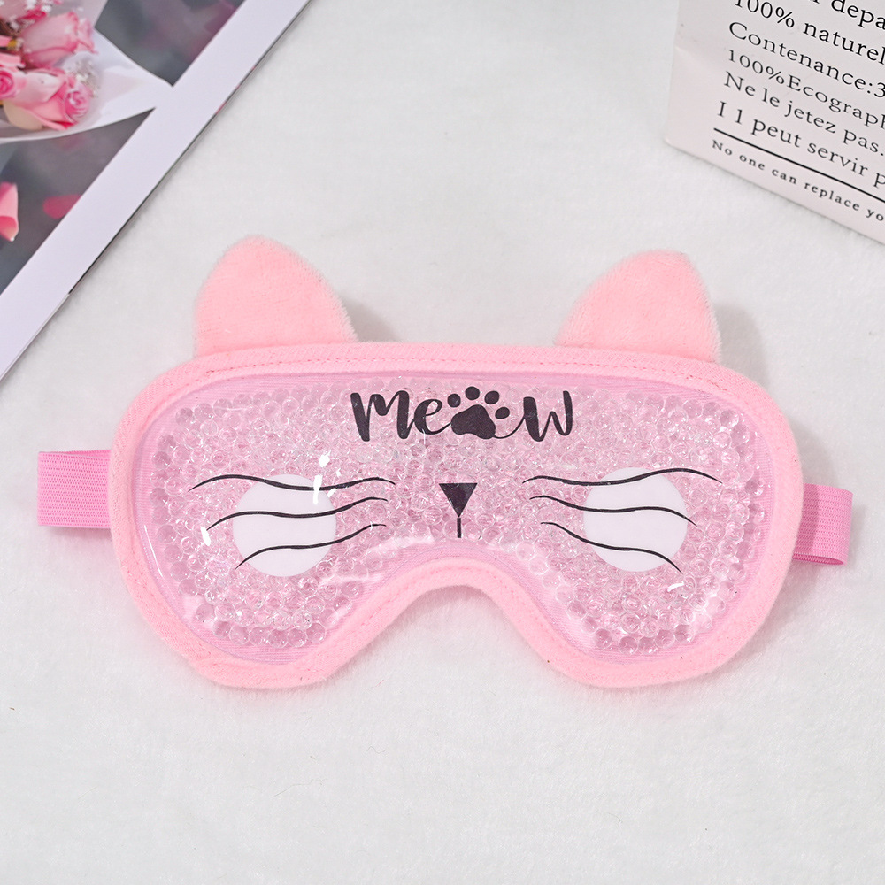 冰珠粉猫冰敷眼罩