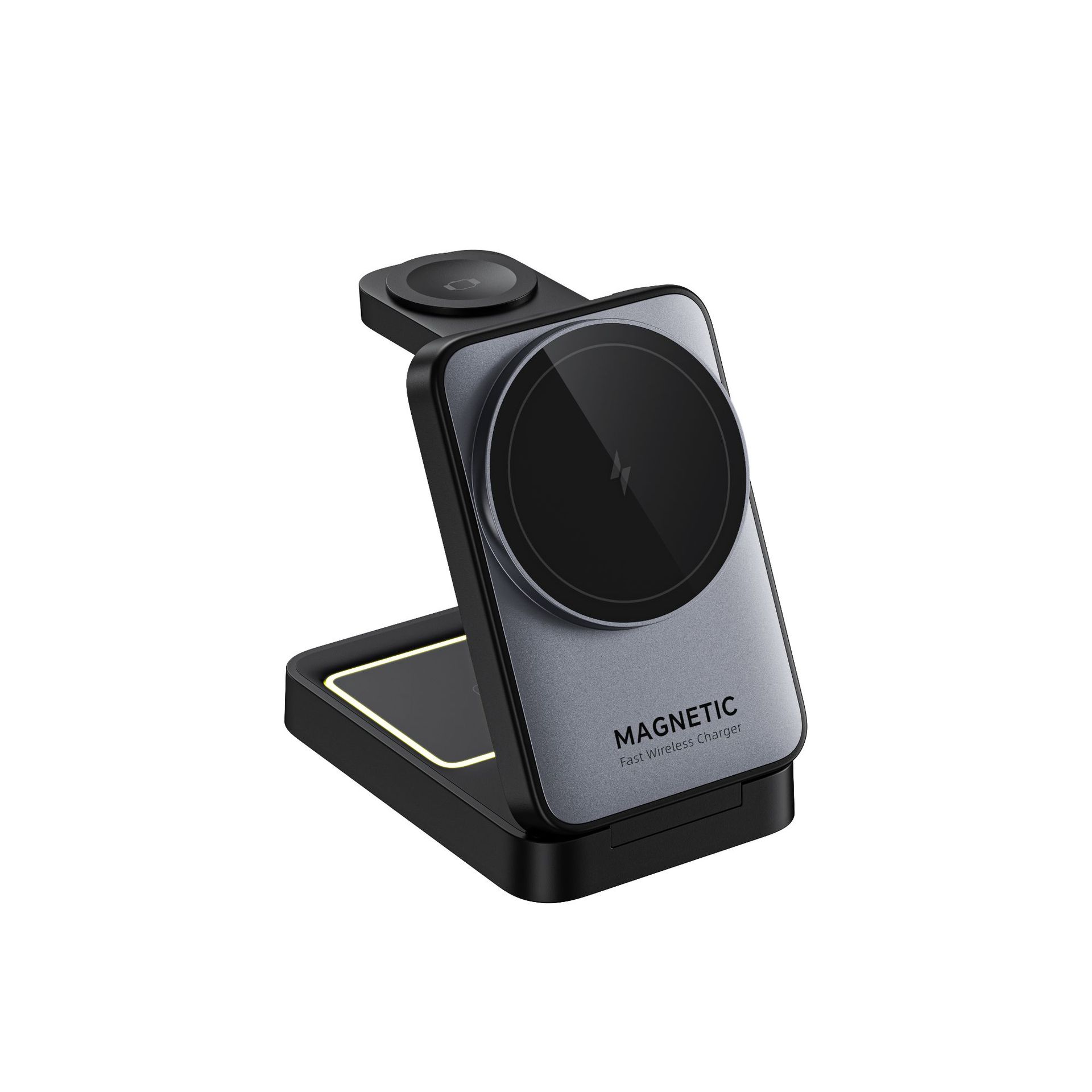Magnetic Foldable Wireless Charger 3-in-1 Fast Charge 15W Compatible with Apple Watch Phone Digital Wireless Charger