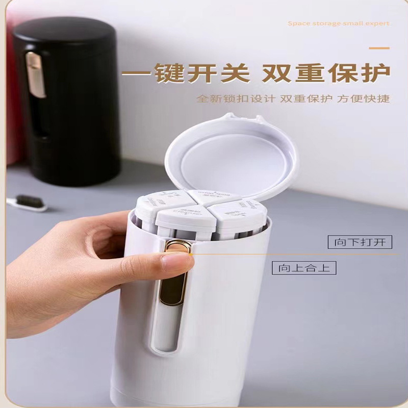 Lotion dispenser bottle rotating lotion dispenser box cosmetic storage grid travel portable dispenser bottle