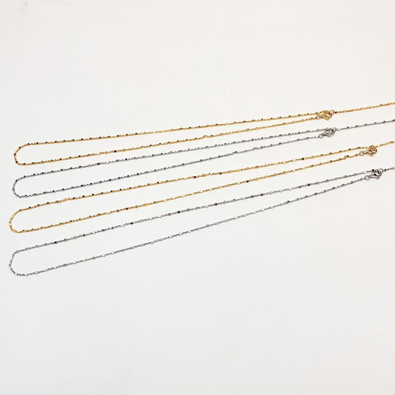 Cheetah Single Chain S925 Silver Gold-Plated Exquisite Sparkling Necklace Layering Jewelry Live Stream