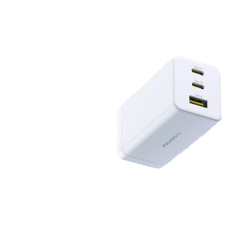 Pisen 65W GaN charger for Apple 15promax fast charging head GaN notebook multi-port plug