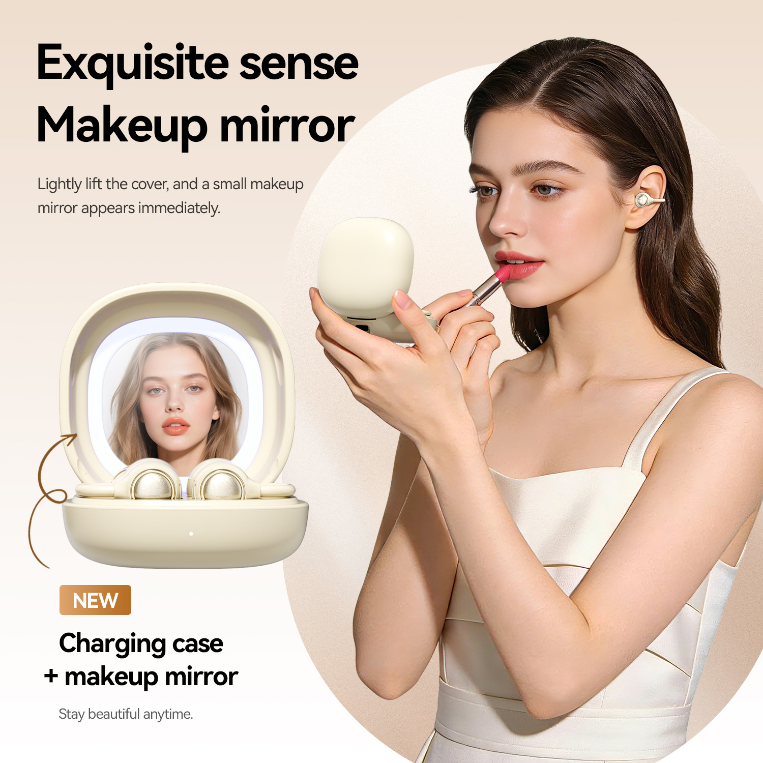 New Product M165 Clip Ear Space Capsule High Sound Quality Low Latency Long Battery Life Private Mold Wireless Bluetooth Earphone