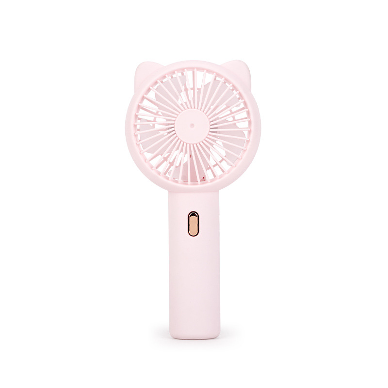 Handheld Mini Cartoon Cat Ear Small Fan USB Charging Student Desktop Outdoor Portable Fan Gift
