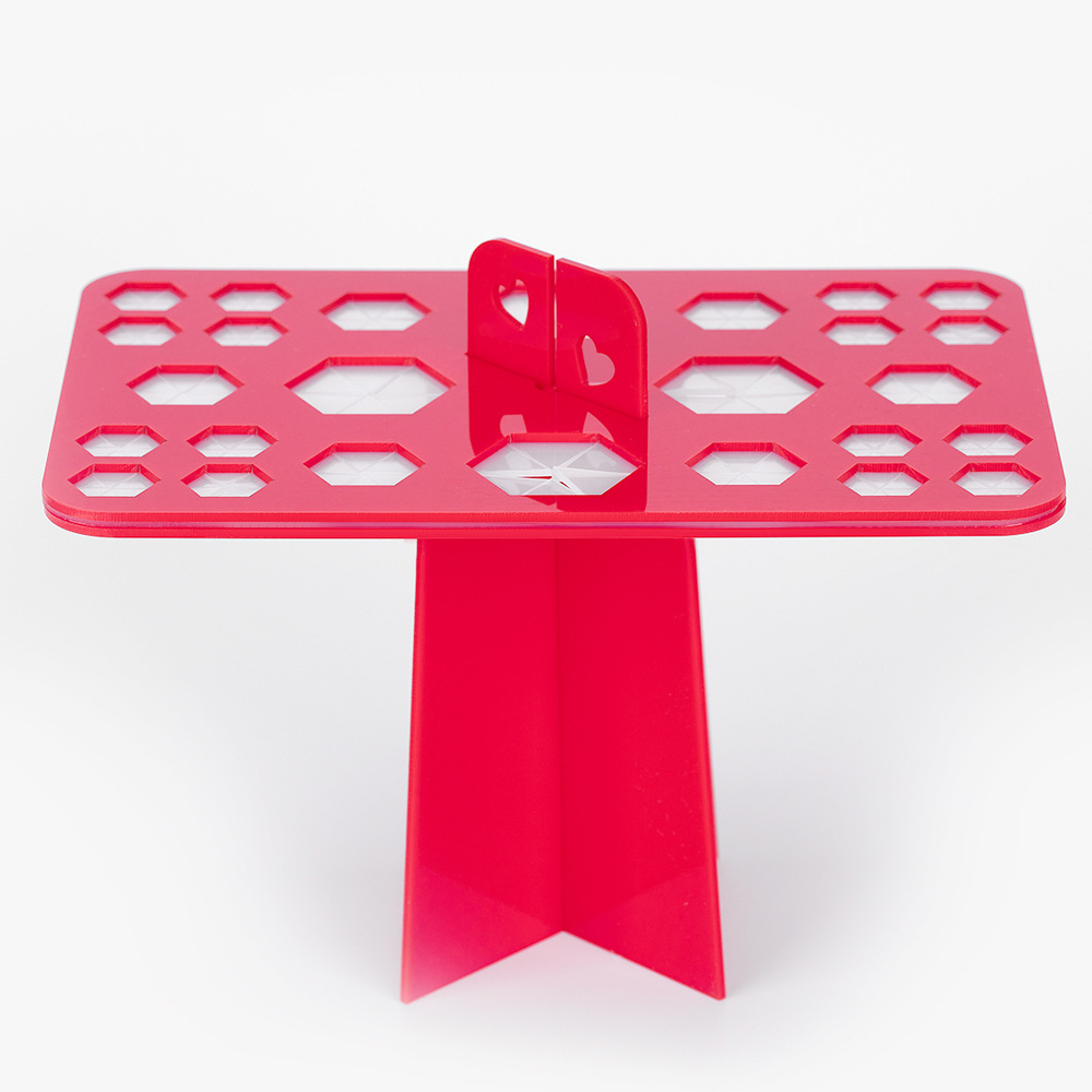 Makeup Brush Drying Rack 14 Hole 26 Hole 28 Hole Acrylic Brush Drying Rack Cleaning Storage Tool Display Rack