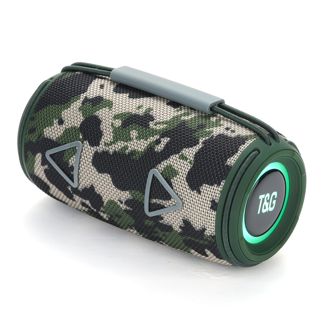 New Bluetooth Speaker TG657 Outdoor Portable Sports Cylindrical RGB Light Handheld Subwoofer Speaker