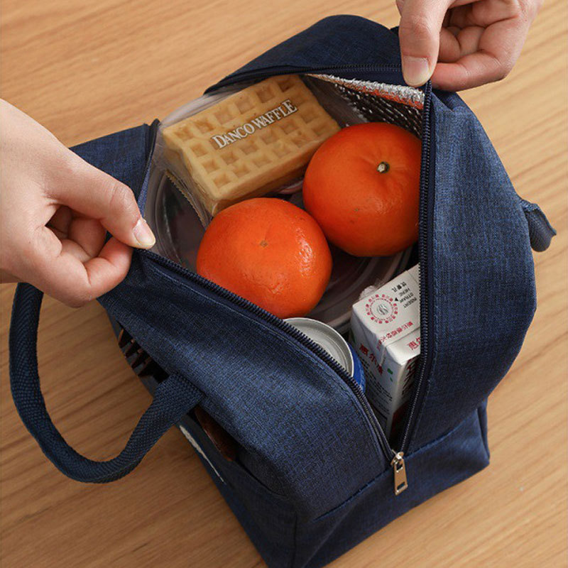 Cationic Insulated Lunch Bag, Thickened Thermal Bag for Outdoor Picnic, Student Lunch Bag, Handheld Lunch Box Bag, Portable