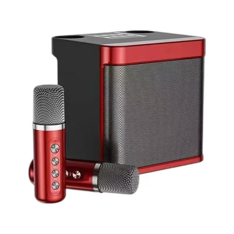 YS203K Speaker Wireless Bluetooth Sound Card Microphone All-in-One Home Outdoor KTV Speaker