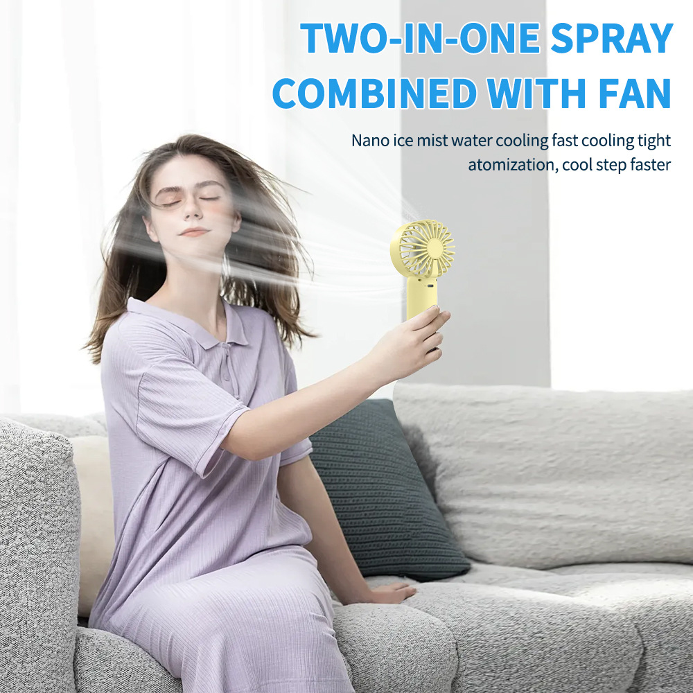 Spray Fan USB Charging Outdoor Mini Handheld Small Fan Portable Humidification Cooling Desktop Fan
