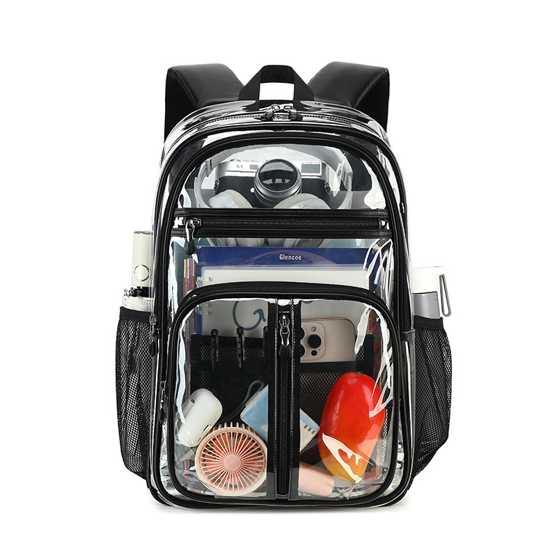 2026 New Transparent Backpack Men's Women's Student School Bag Large Capacity TPU Waterproof Multifunctional Backpack Casual