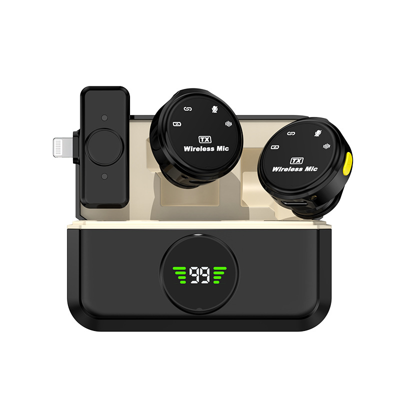 Q8 private mold lapel magnetic clip microphone two-to-two live recording smart noise reduction mini microphone