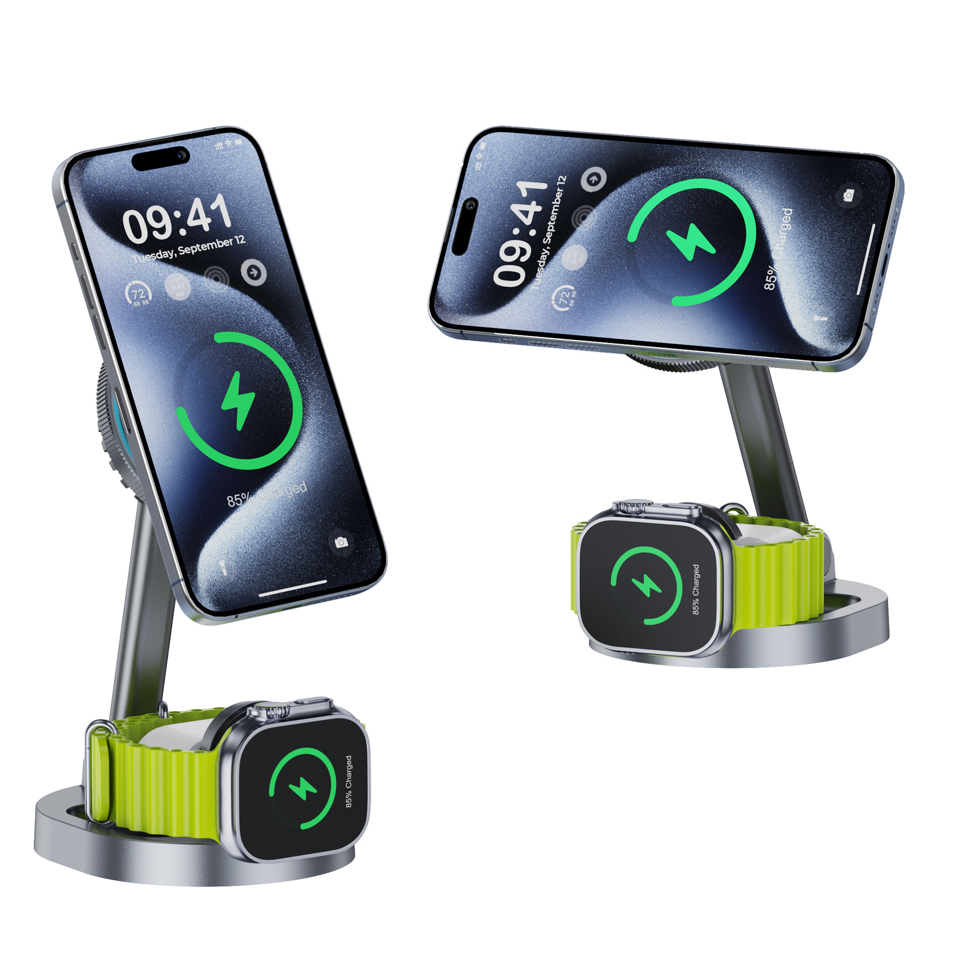 New multi-function semiconductor magnetic three-in-one wireless charger for phone cooling charging base