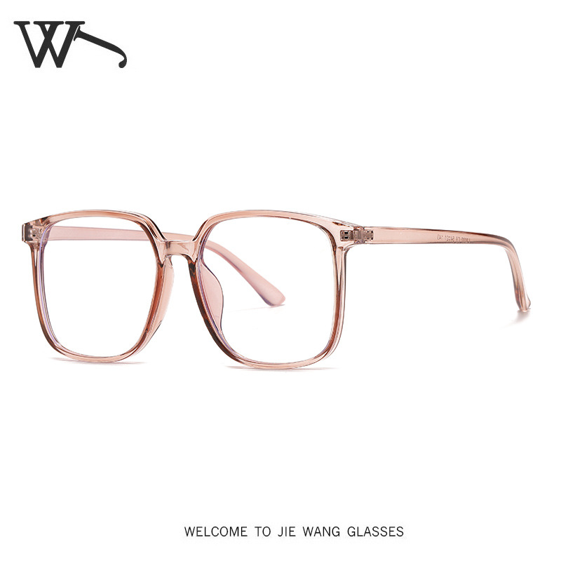 New Large Frame Plain Face Polygon Women Anti-Blue Light Flat Light Glasses Men Glasses Frame