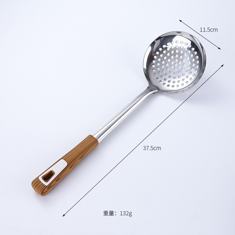 Stainless steel thickened wok spatula soup spoon home kitchen anti-scald wok spatula slotted spoon frying spatula rice spoon cooking utensils T