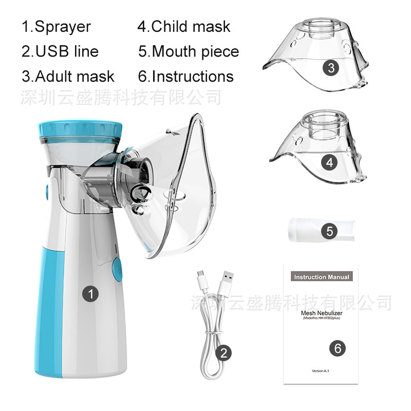 Handheld Mesh Nebulizer Child Nebulizer Portable Home Ultrasonic Nebulizer Medical Grade