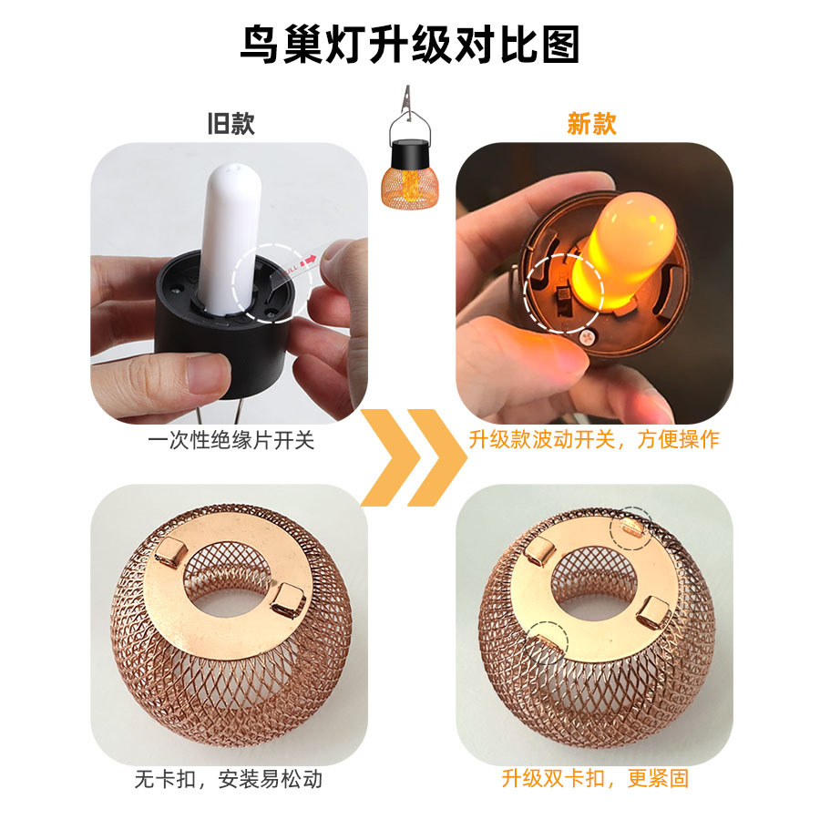 Solar outdoor light garden light automatic on at dusk camping decoration atmosphere light lawn garden flame light
