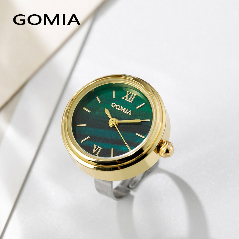 2022 New Waterproof Small Green Watch Finger Watch Adjustable Ring Watch