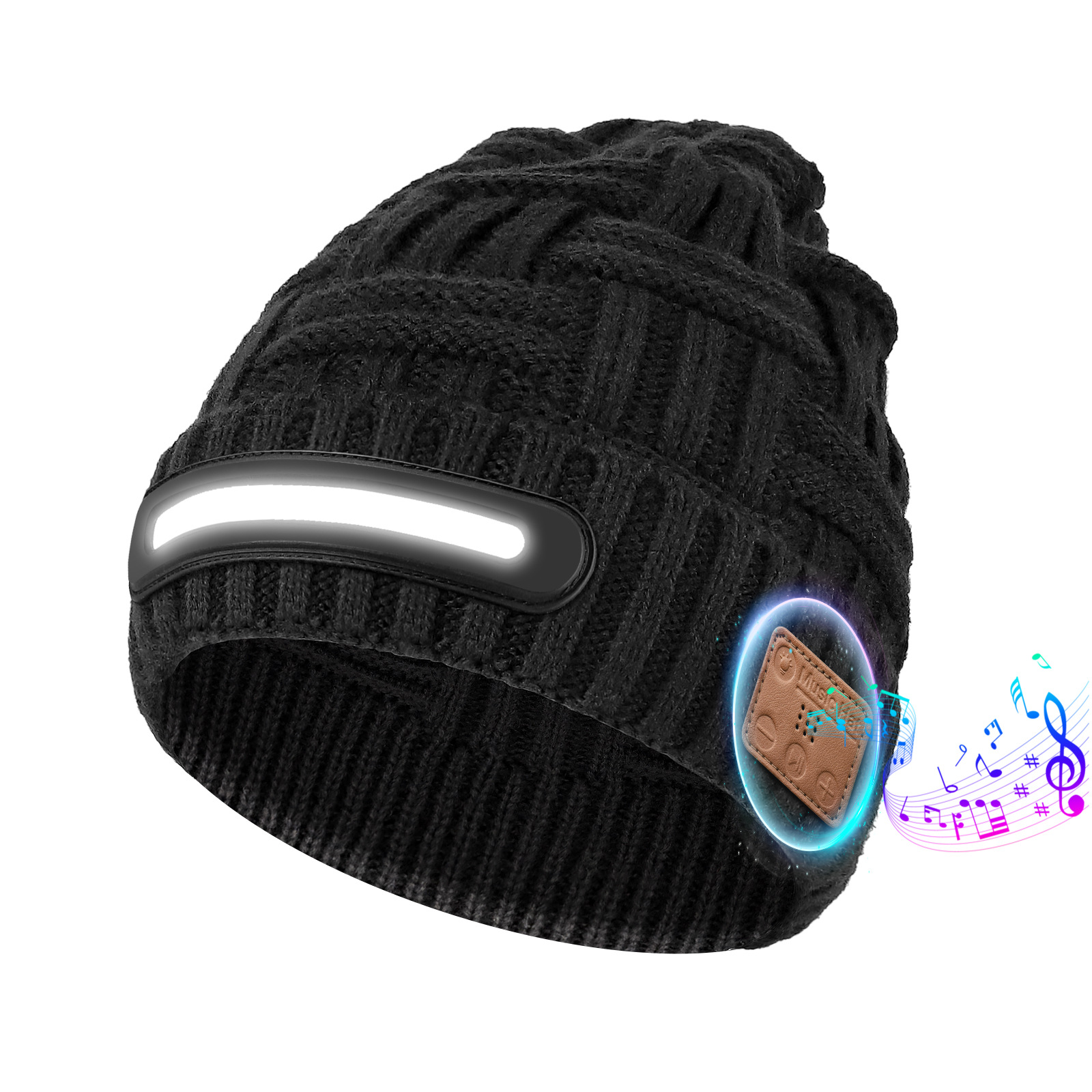 Night Outdoor Adventure Glowing Lighting Bluetooth LED Lamp Hat TK Light Effect Music Hat Factory