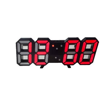 3D Digital Alarm Clock Home Desktop Clock Wall-Mounted Living Room LED Wall-Mounted Electronic Clock Wall Clock