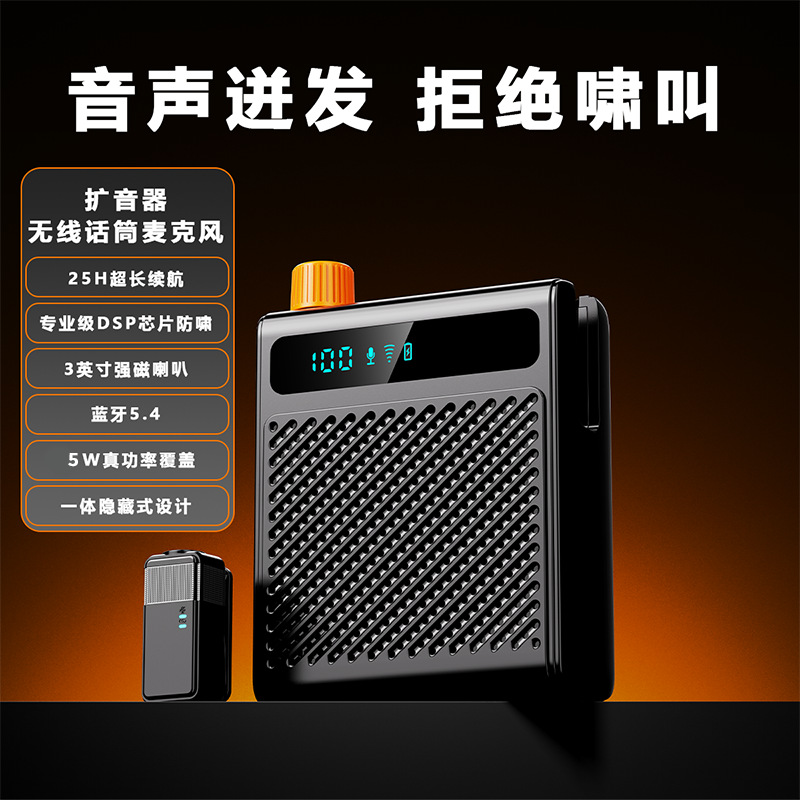 Little Bee Wireless Portable Amplifier, Super Loud Speaker, Anti-Howling Clip-on Amplifier