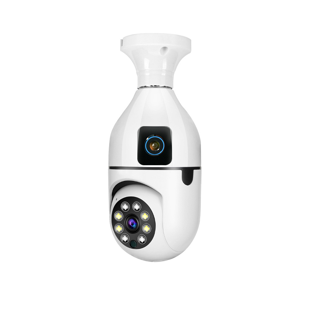 Towell/3MP Dual Lens Wireless 5G Light Bulb Camera WiFi Home Indoor Lamp Holder Monitor