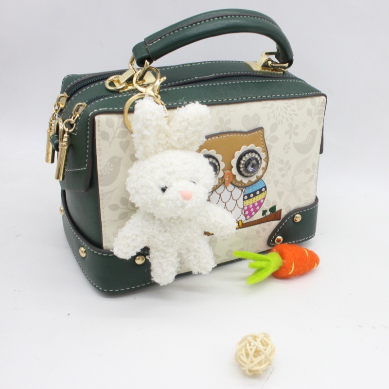 Cute Handmade Cartoon Plush Rabbit Children's Accessories Bag Charm Souvenir Doll