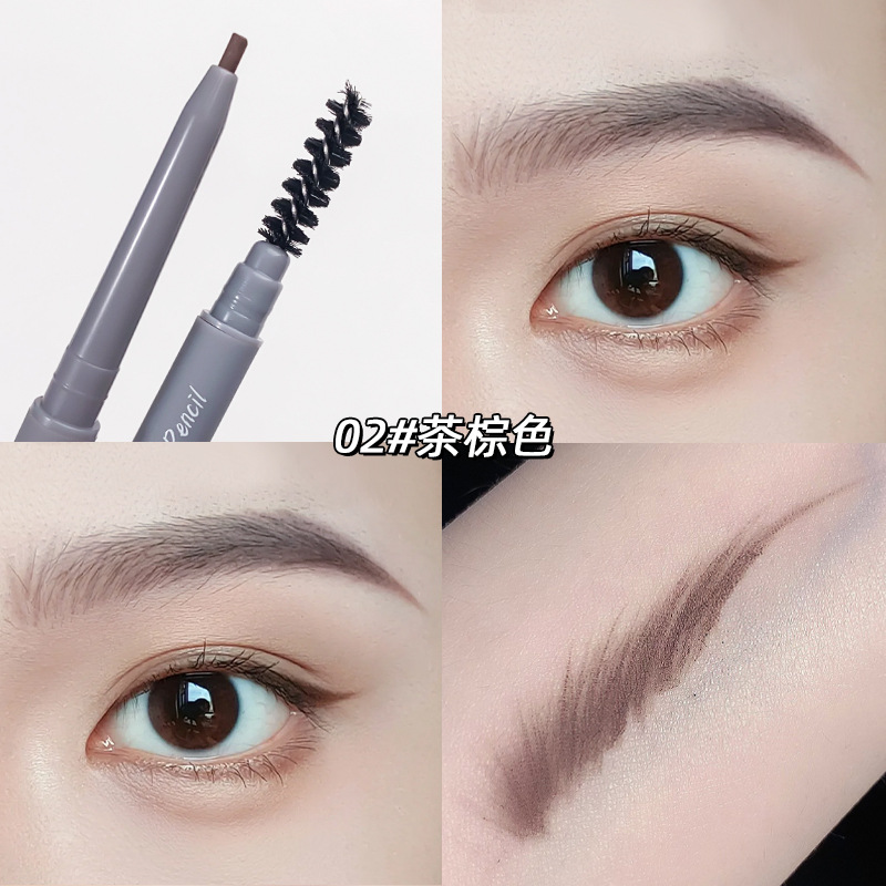 Shake the sound explosions double eyebrow pencil waterproof sweat-proof non-faint makeup pen fine head cross-border makeup a generation of wholesale