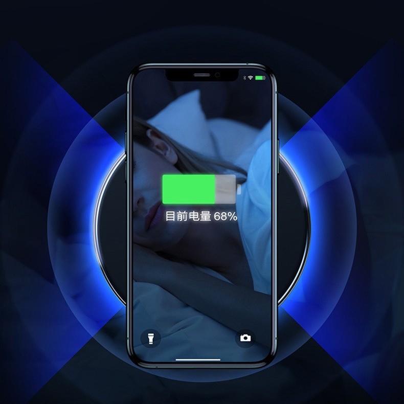 Wireless charger round desktop 15W fast charge wireless charger for Apple Xiaomi Huawei Samsung Type-C