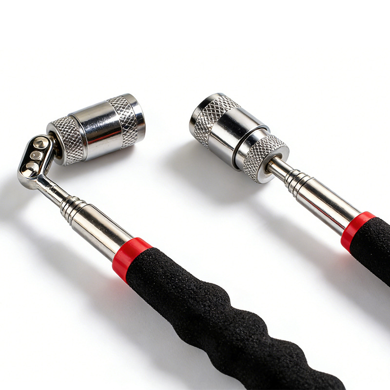 LED Lighted Universal Telescopic Strong Magnetic Screw Pickup Tool Magnetic Rotating Retriever