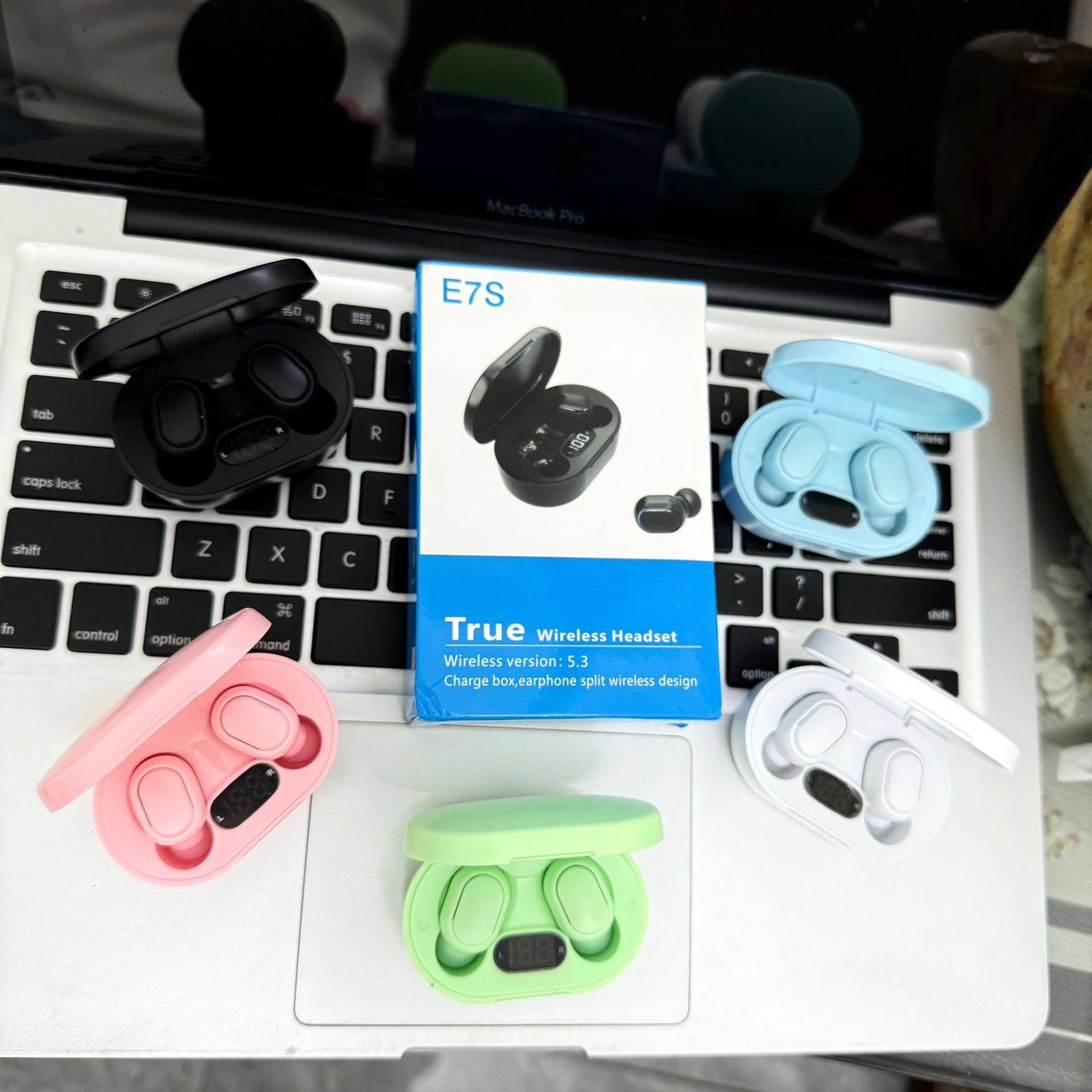 Digital A6S Bluetooth Earphone E6S In-Ear Ultra-Long Battery Life Sports E7s Digital Display Wireless Bluetooth Earphone