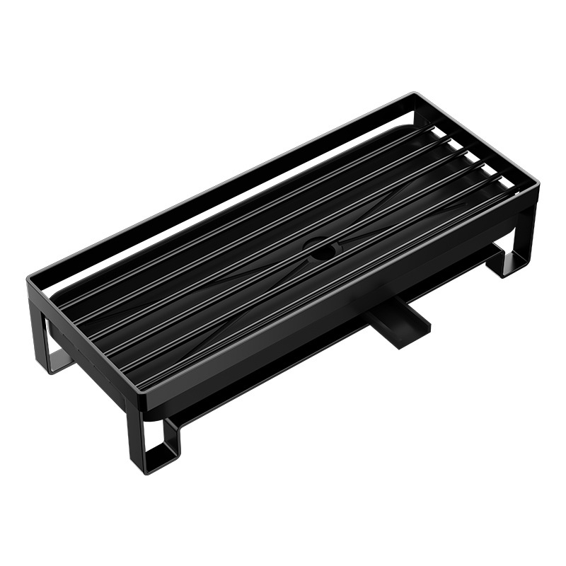 Stainless steel sponge rack, sink dishcloth drain rack, kitchen supplies, countertop multifunctional simple storage rack