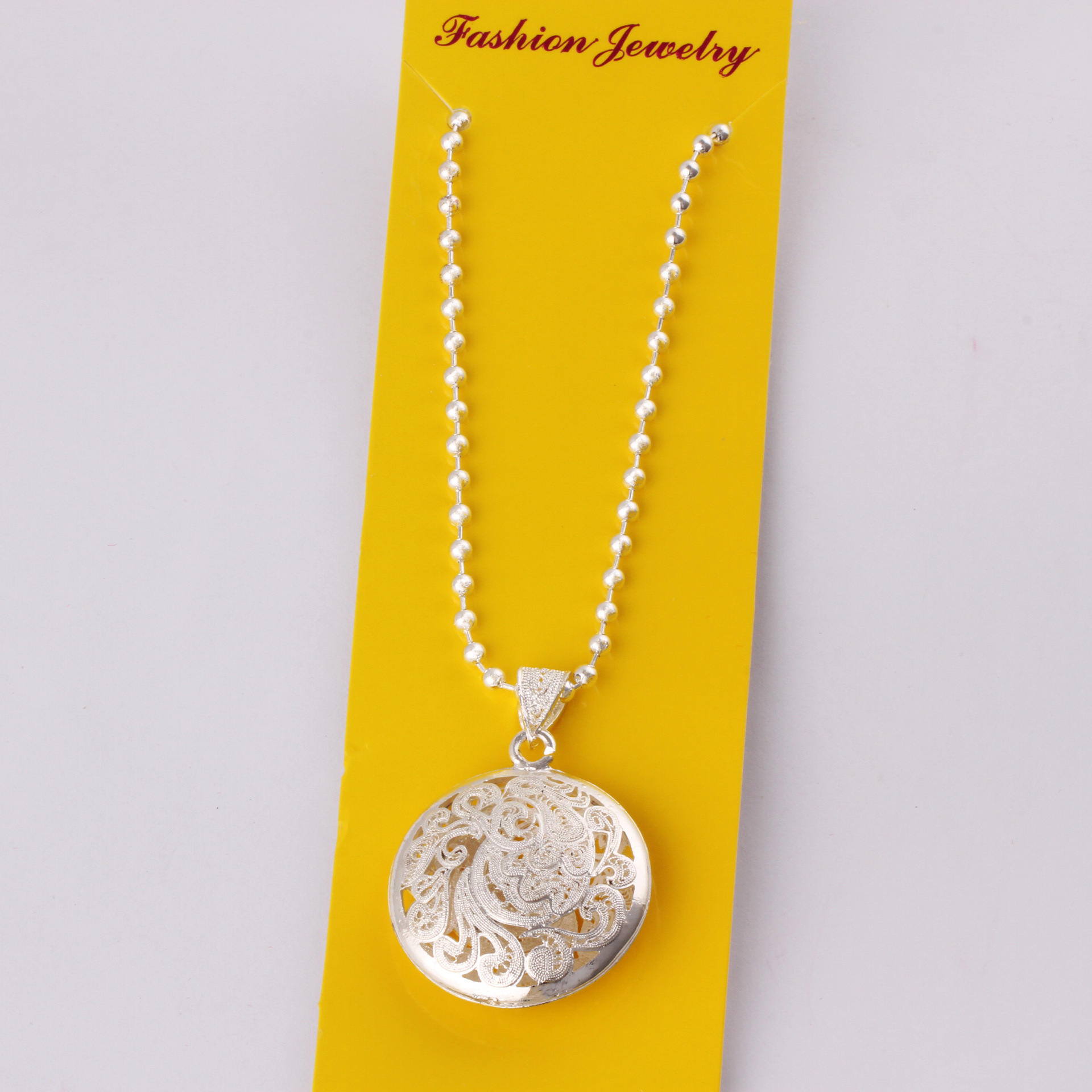 Ethnic style Miao silver sweater chain women butterfly peacock flower long necklace set exhibition imitation silver jewelry