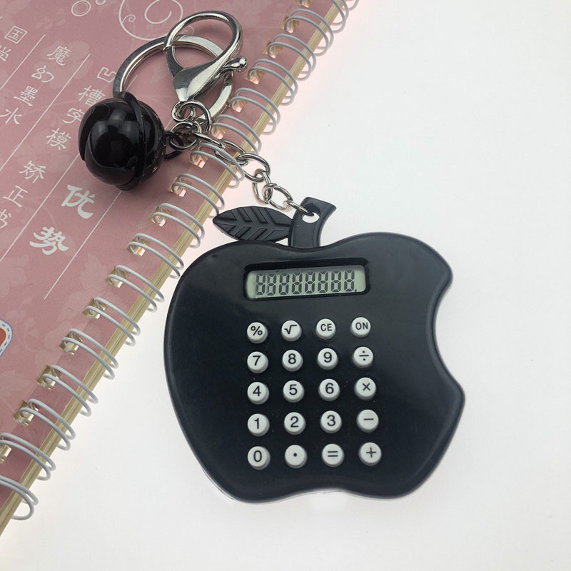 Cartoon Apple Mini Ultra-Thin Button Battery Cute Calculator Portable Computer Handy Calculator