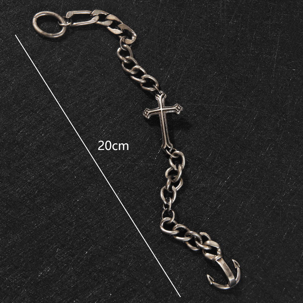 Hip-hop Element Bracelet Men's Cross Cuban Bracelet Vintage Metal Bracelet Men
