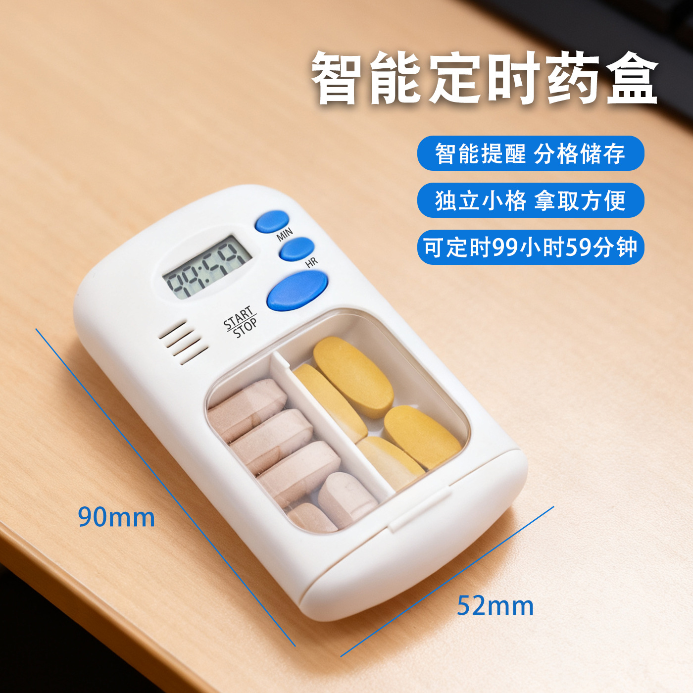 Smart Electronic Pill Box Timer Reminder for Taking Medicine Smart Reminder for Elderly Special Pill Box Reminder Portable