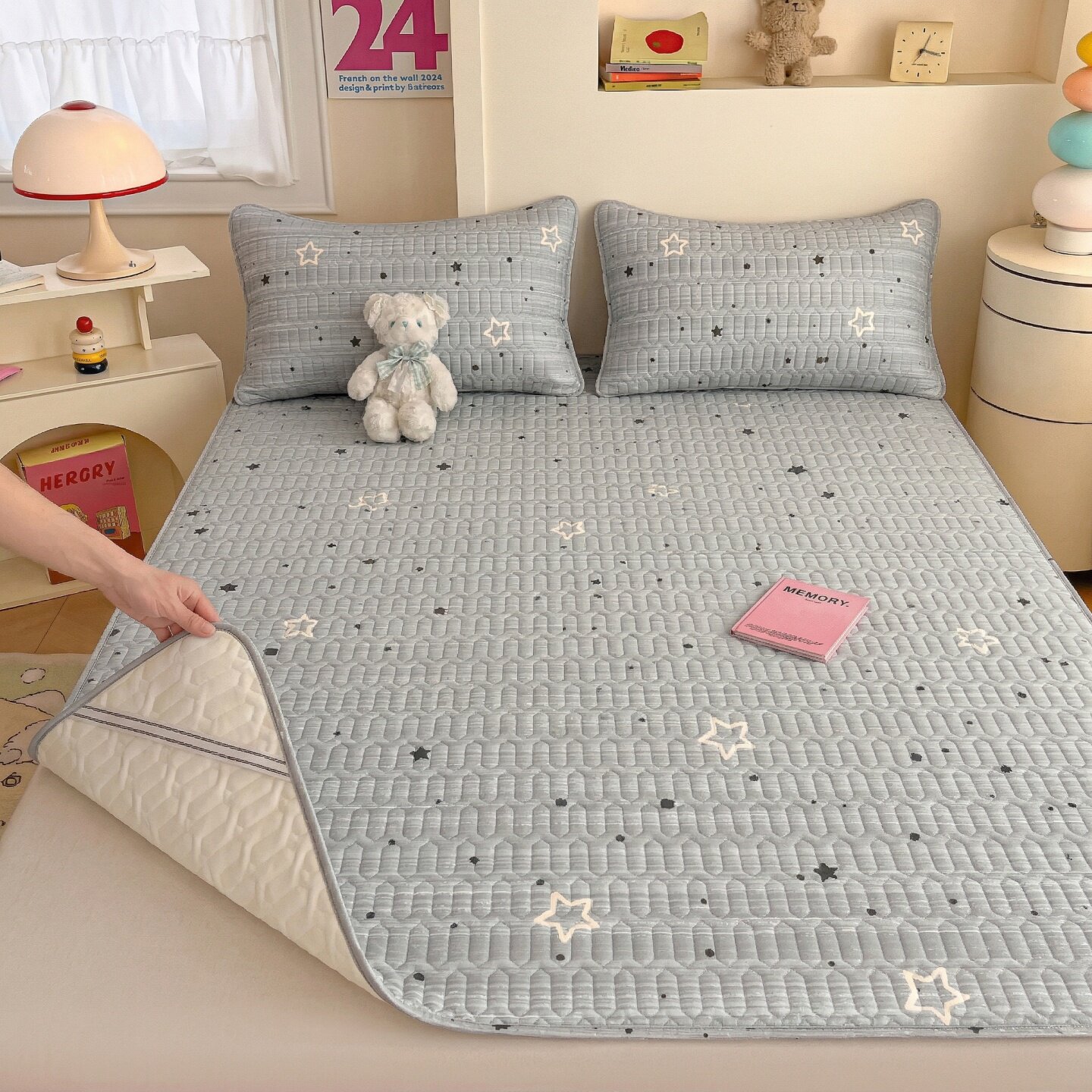 Summer a class cool ice silk latex cool mat mattress soft pad household bedroom 180x200 anti-slip bed sheet mattress pad