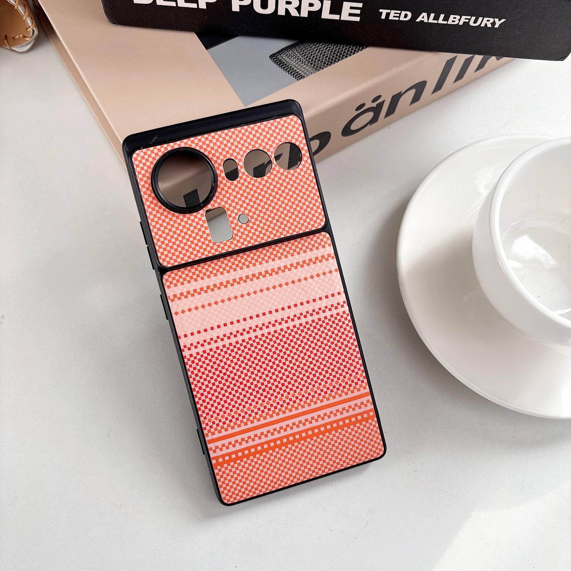 Magnetic phone case for Nubia Z80 Ultra, color-contrast woven back panel, anti-drop protective case, new