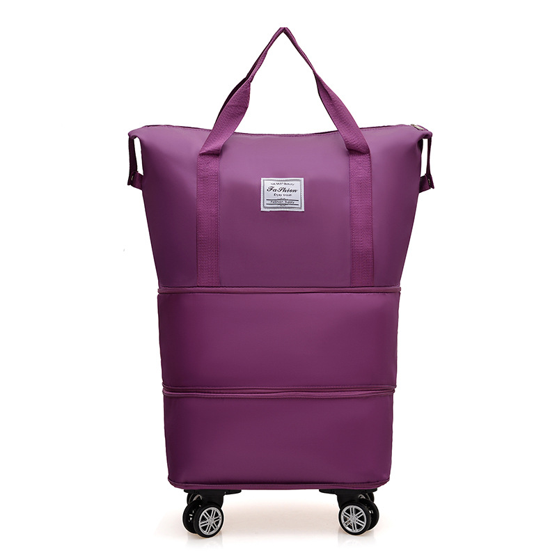 Foldable multi-purpose luggage large capacity handbag student use pull rod box universal wheel carry-on bag travel bag