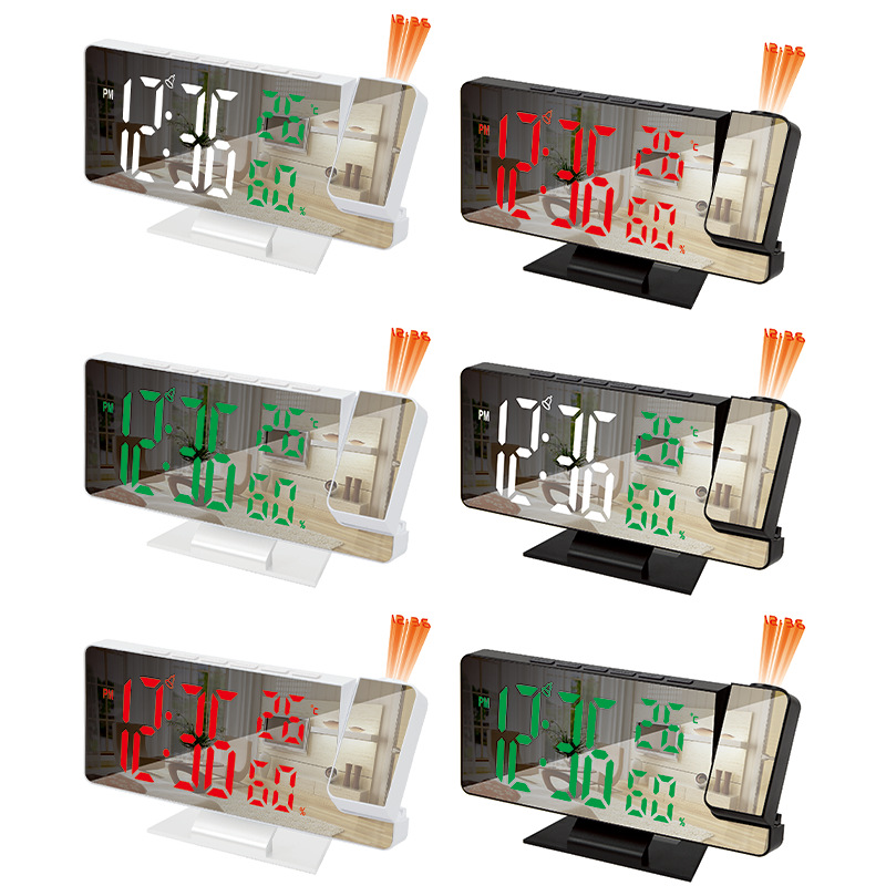 Electronic Clock LED Large Screen USB Battery Dual Use Smart Temperature and Humidity Display Clock