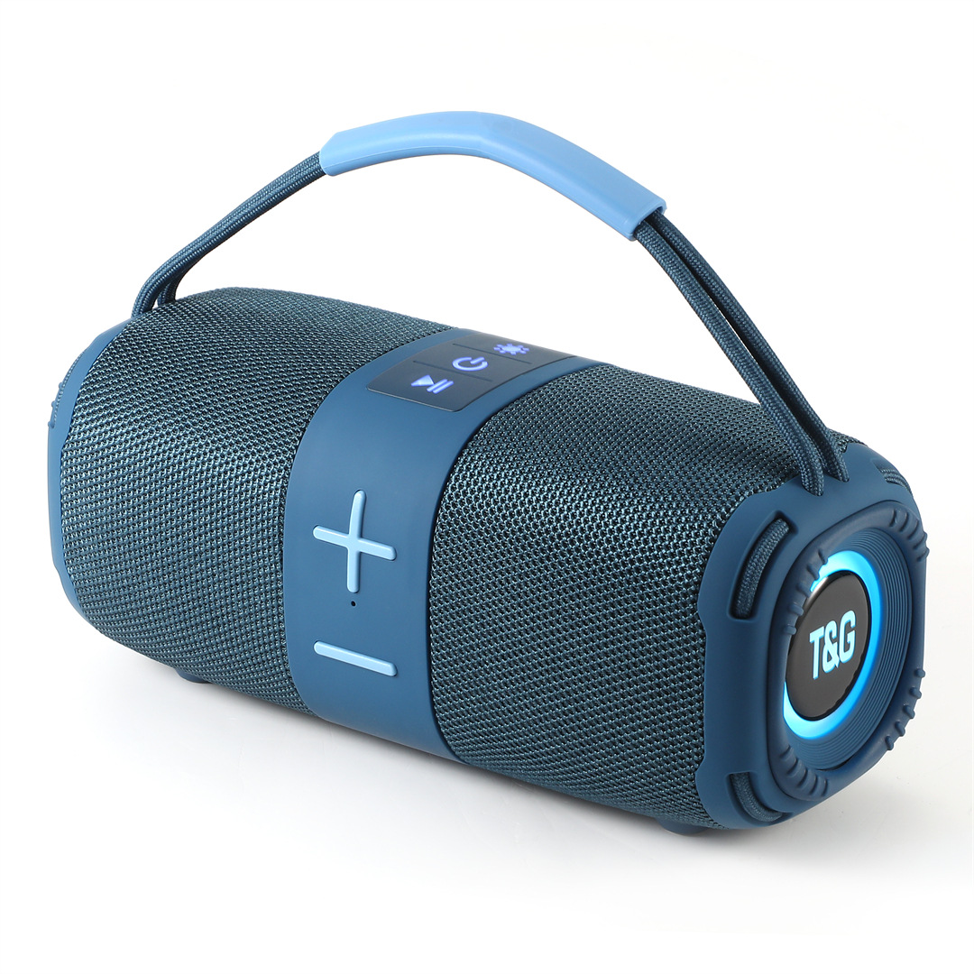 TG668 New Large Volume Dynamic Sound Dual Channel LED Diaphragm Bluetooth Speaker Handheld Portable Fabric Speaker