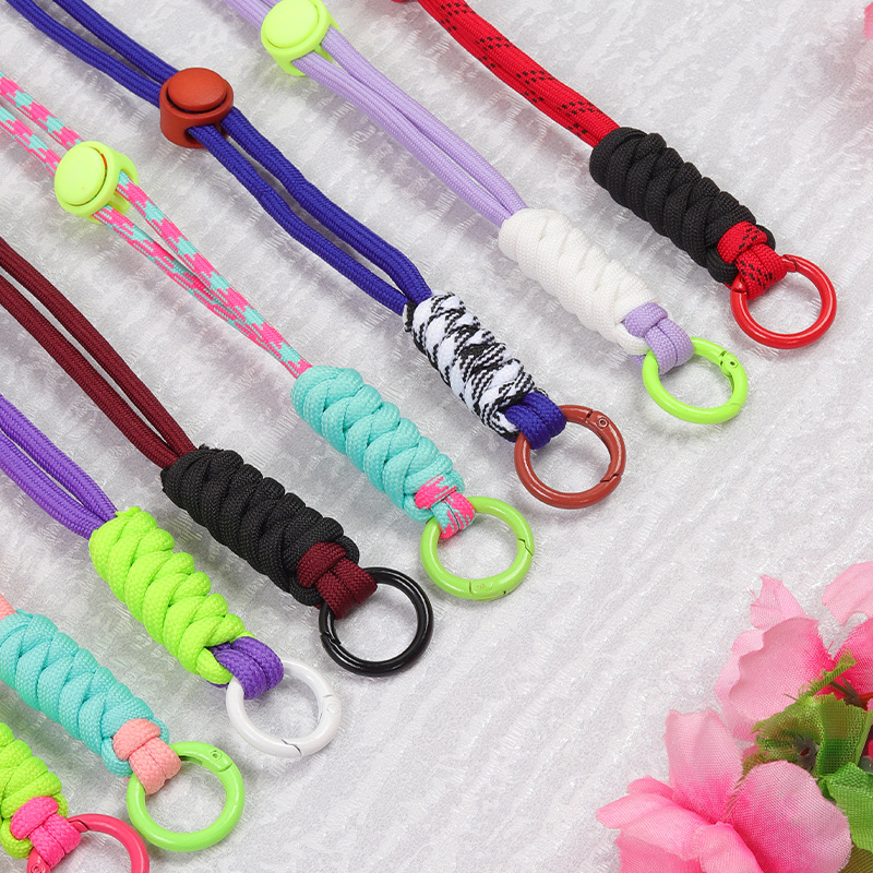 Phone lanyard wrist strap pendant phone chain hanging rope key female twist pendant neck hanging