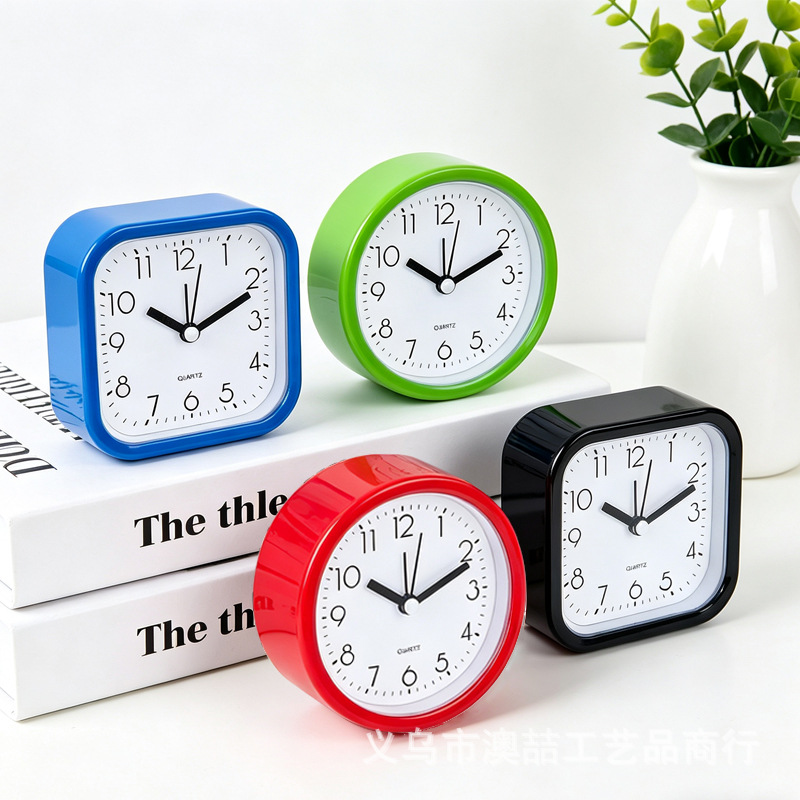 Alarm Clock Silent Square Round Early Education Children Student Special Small Alarm Clock