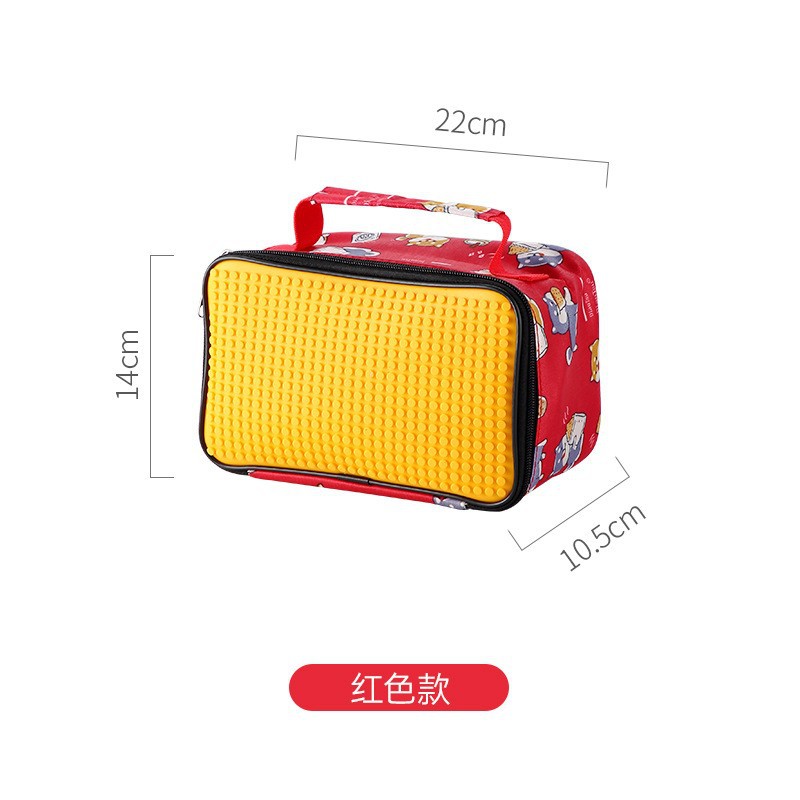 DIY pixel building block bento box, lunch box, picnic box, children's salad box, fruit box