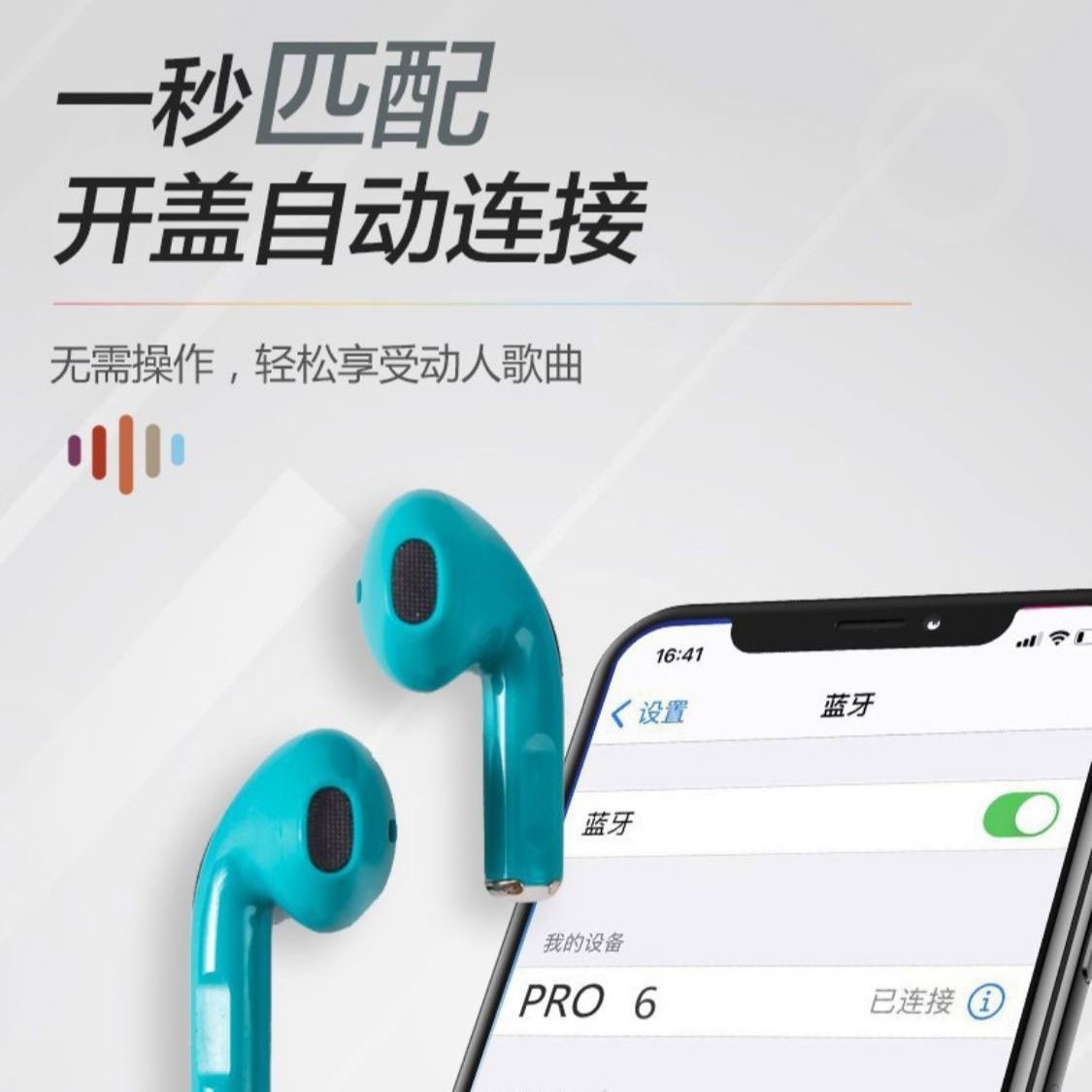 new tws bluetooth earphones semi-in-ear Huaqiangbei 6th generation pro6/4th generation wireless earphones high quality exclusive supply