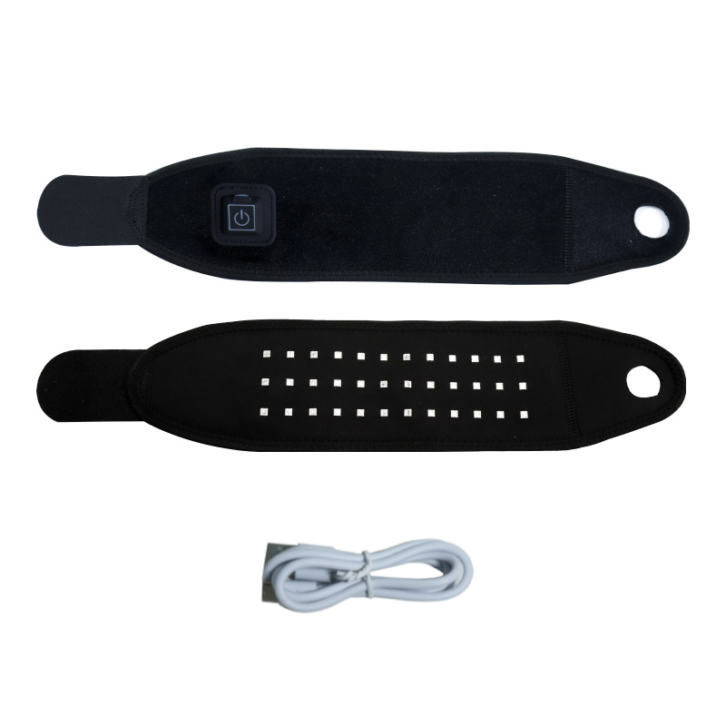 Red Light Heating 36 LED Beads Dual Wave Phototherapy Pulse Wrist Band Protect Arm Ankle Heating