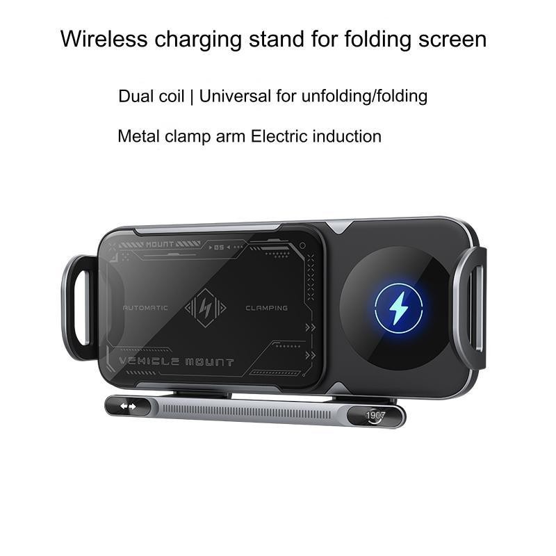 KC Car Navigation Bicycle Car Phone Holder Wireless Fast Charging Smart Telescopic Rotating Holder