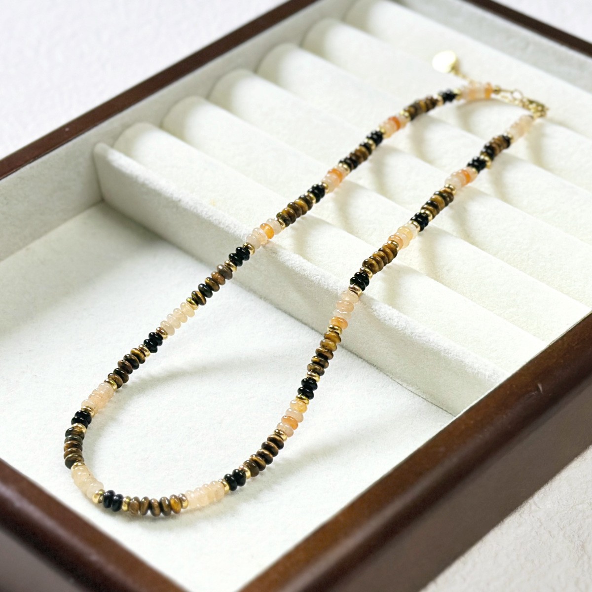 Niche aventurine natural stone necklace women abacus bead bracelet clavicle chain new Chinese style neck jewelry women