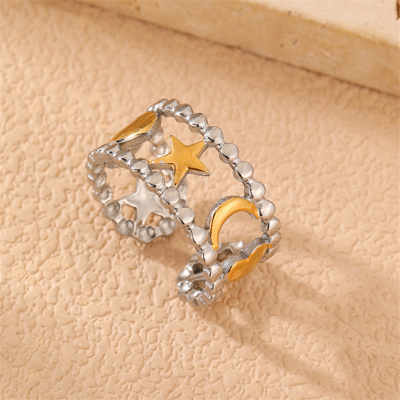 RZ0827 Exaggerated Metal Women's Ring Summer Ocean Style Vacation Season Women's Ring Hoop Accessory